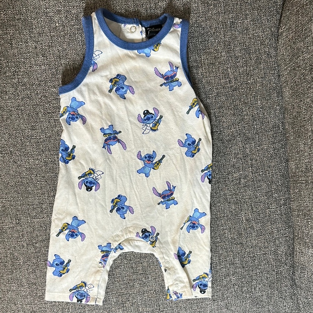 Stitch sleeveless onesie